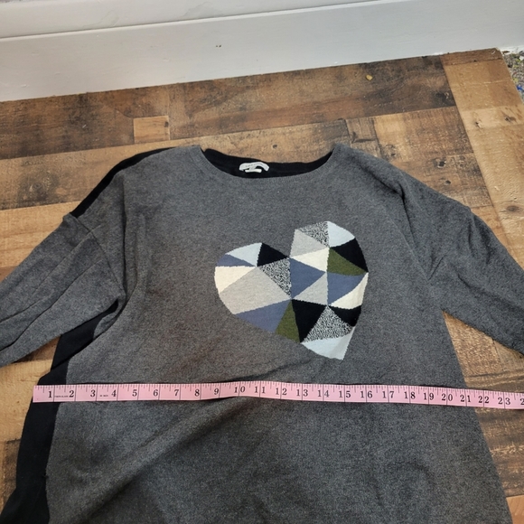 1X Lisa Todd Heart Geometric Sweater Colorblock - Picture 3 of 5